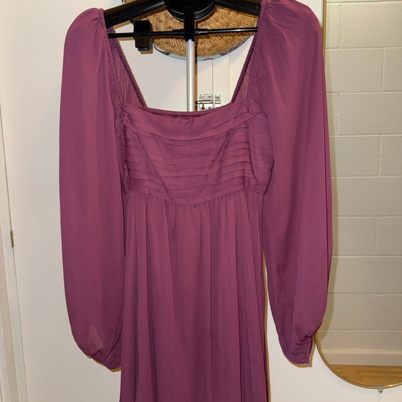 Abercrombie & Fitch Dresses & Skirts - Abercrombie & Fitch Long-Sleeve Square Neck Dress in Mauve